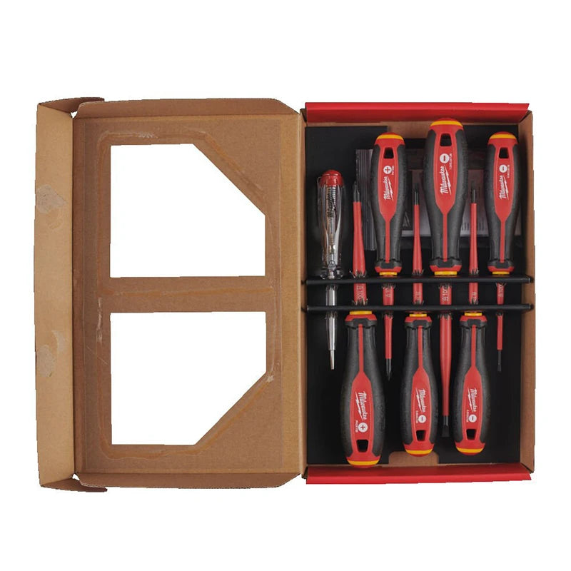 Milwaukee 4932478739 Insulated Screwdriver Set Slim VDE Certified for Electricians & Electrical Work