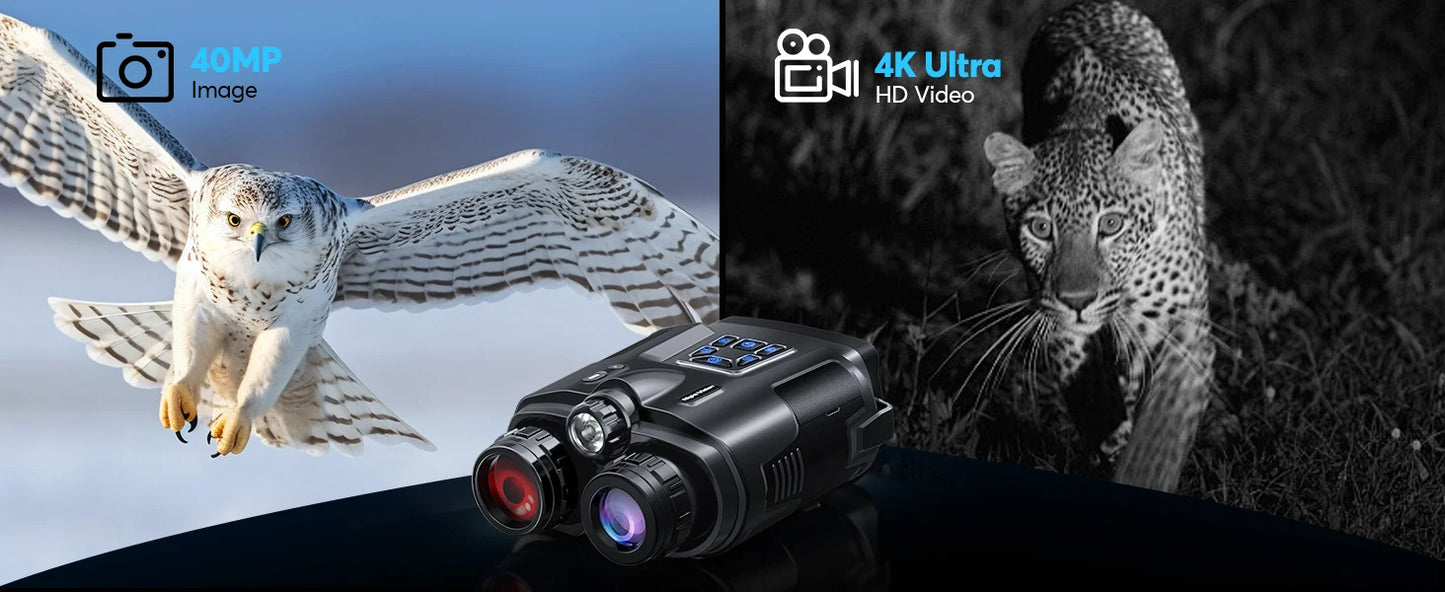 USB Rechargeable 4K Night Vision Binoculars 600m HD 8X Digital Zoom 5000mAh 3inch Screen Infrared VisionNight Goggle