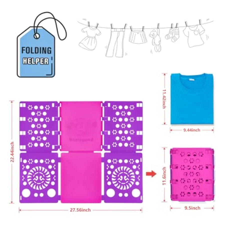 Quick Clothes Folding Board, Household Garment Organizer, Lazy Tool to Fold T-shirts in Seconds, Save Time and Keep Neat