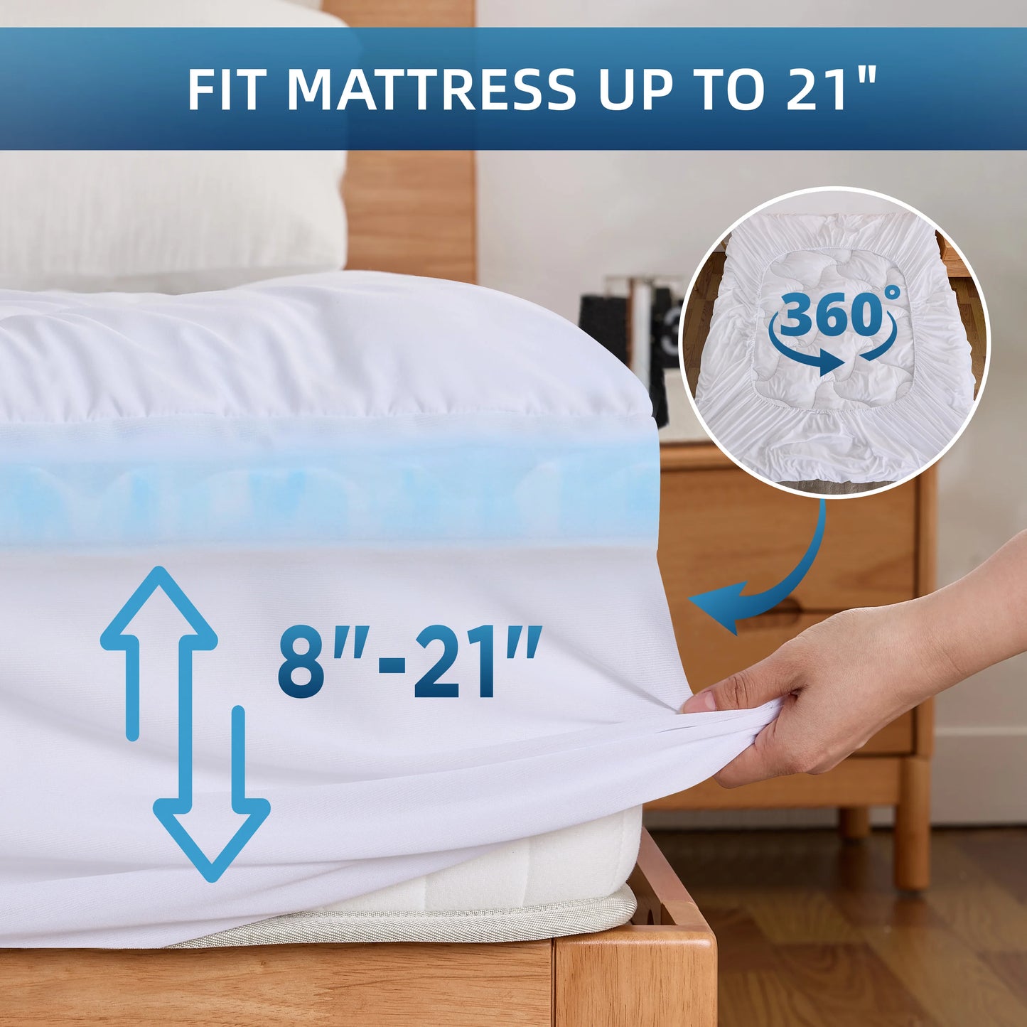 Hcore Dual Sided Gel Memory Foam Mattress Removable Cover