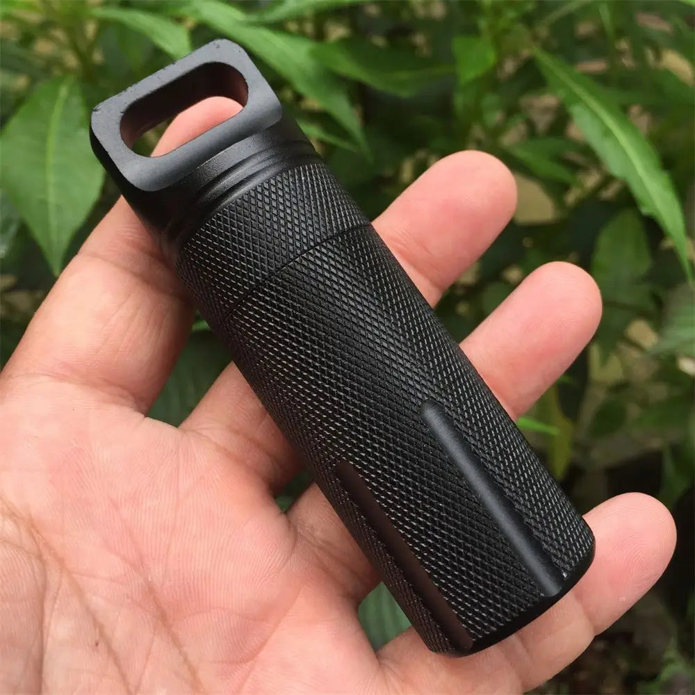 New Aluminum EDC Survival Kit Waterproof Seal Bottle Capsule/Pill  Airtight Case Outdoor Tools Capsule Holder Storage Container