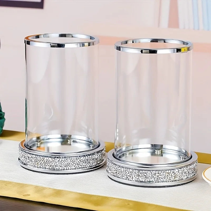 Contemporary Sparkling Hurricane Candle Holder For Weddings