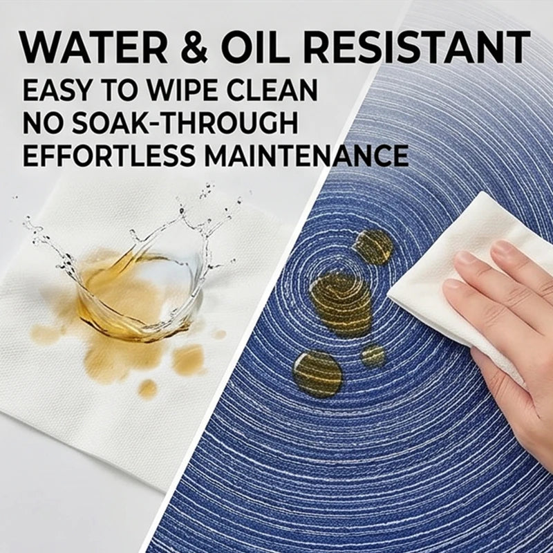 Nordic Style Round Woven Heat Insulation Dining Mats