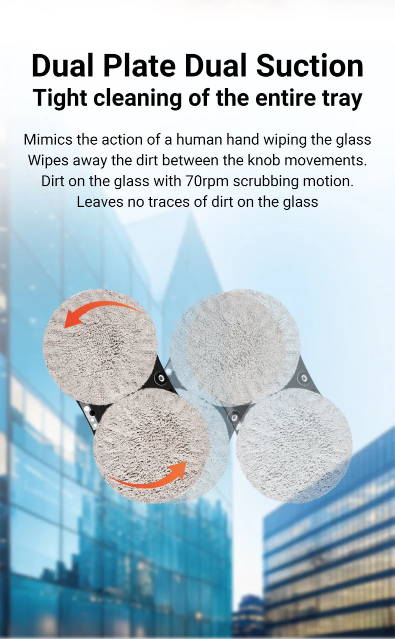 DIVEDEER Intelligent water spray window cleaner with automatic water spray function anti-fall magnetic glass home smart cleaner
