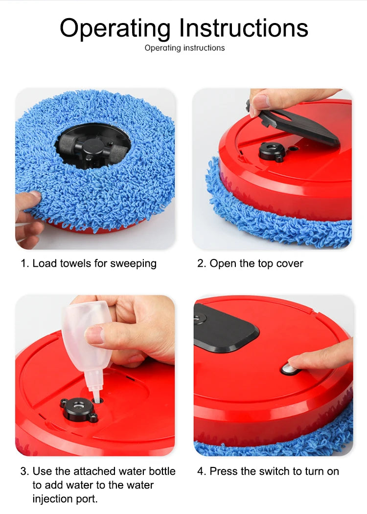 Smart Sweeping and Mop Robot Vacuum Cleaner Dry and Wet Mopping Rechargeable Robot Home Appliance with Humidifying Spray