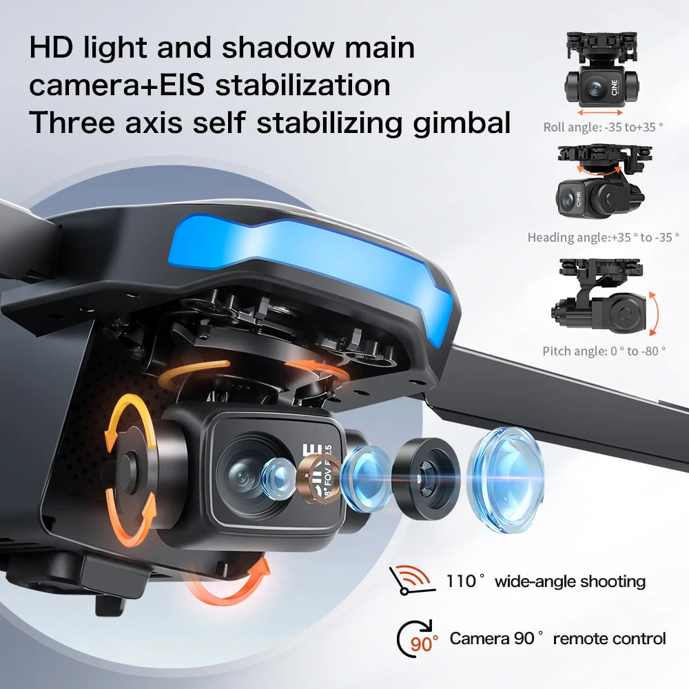 S-X1 MAX GPS Drone Professional 4K Camera 3-axis Gimbal Aerial FPV Brushless Security Drone with Large Screen Control Quadcopter