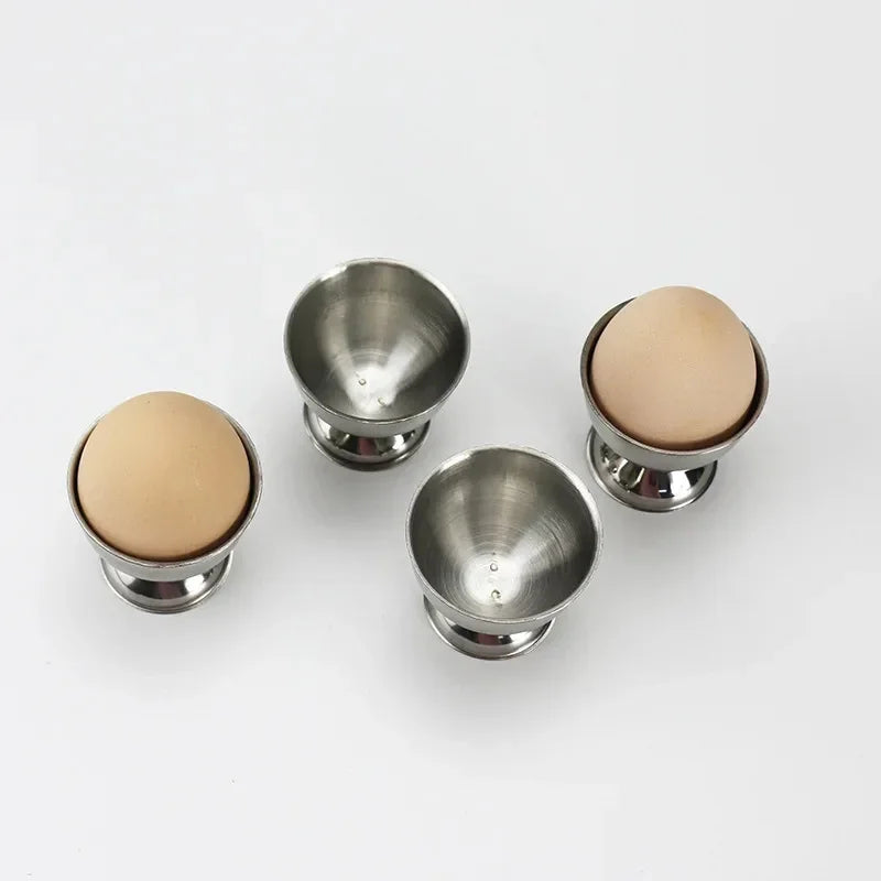 Stainless Steel Egg Topper Shell Opener Egg Cutter Cracker Metal Egg Cups Stand Holders for Soft Hard Boiled Eggs Kitchen Tools
