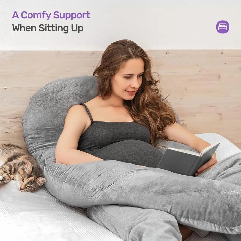 Pregnancy Pillow for Sleeping, U Shaped Full Body Support
