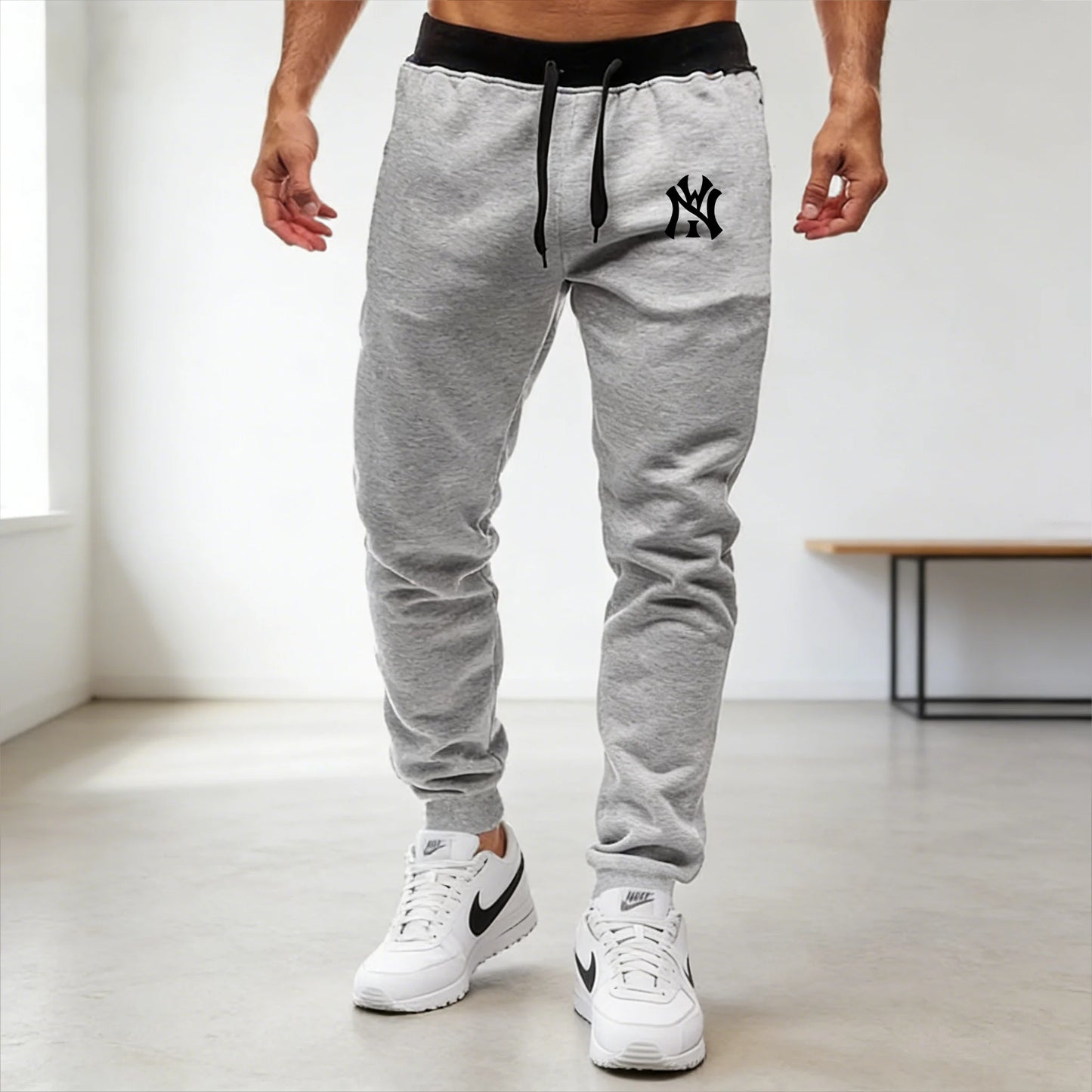 Men's New Ink Printing Training Pants Casual Sports Running Workout Jogging Gym Sweatpants Long Trousers