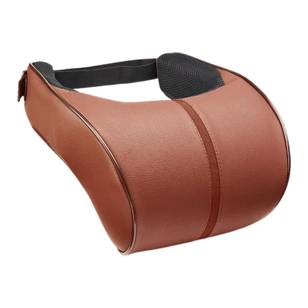 Adjustable Breathable Car Headrest Memory Cotton Car Cushion Leather Neck Pillow Car Waist Pad Automotive Decorative Products