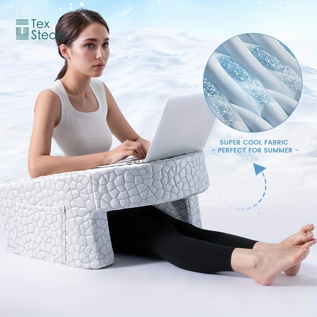 Memory Foam Reading Pillow With Removable Cover For Gaming