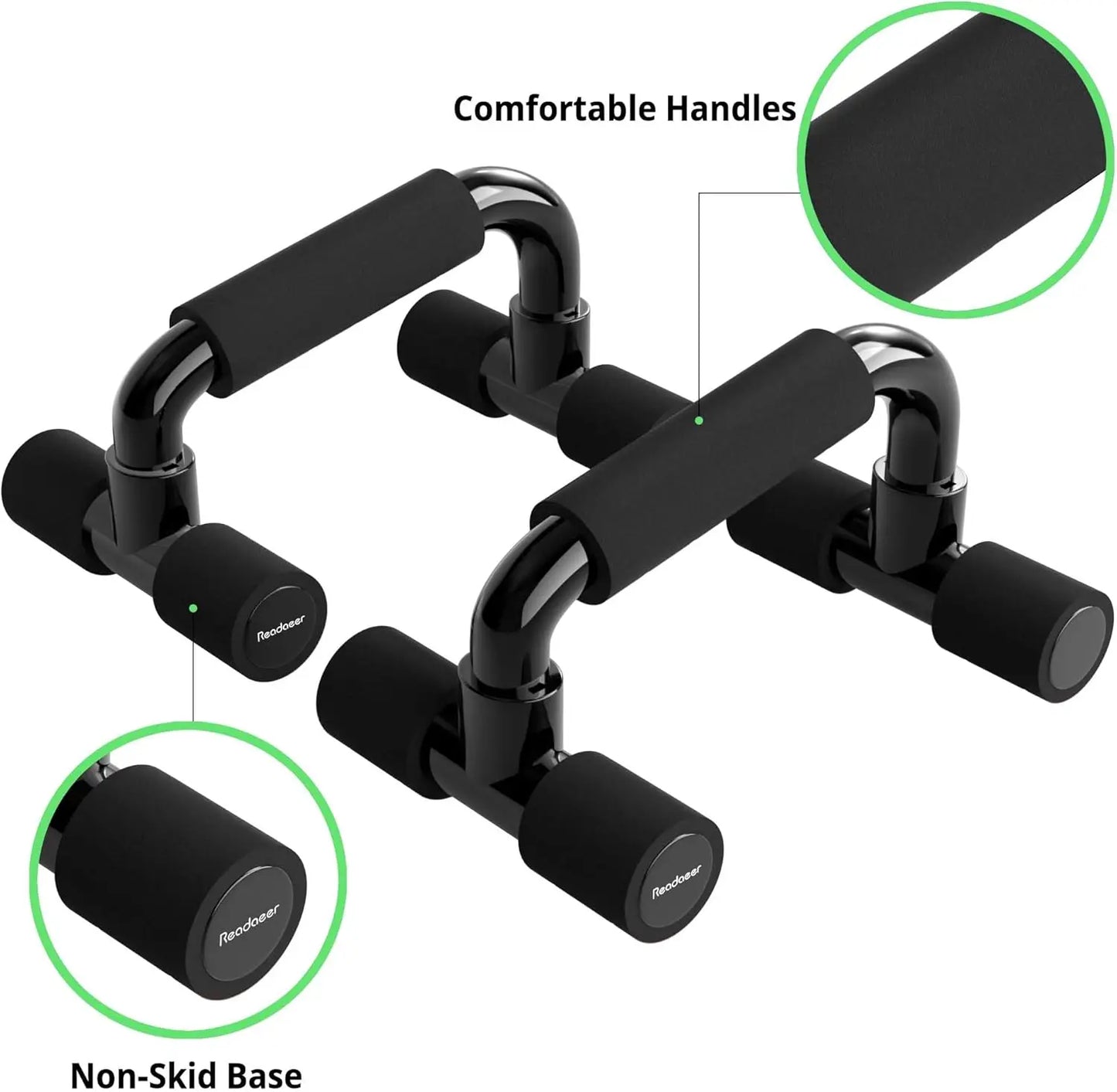 Push Up Bars with Cushioned Foam Grip and Non-Slip Structure - Durable Gym Equipment for Home Workouts