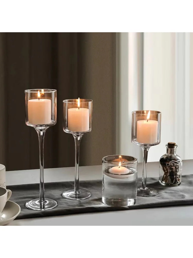Luxury Glass Candle Holders For Elegant Wedding Home Decor