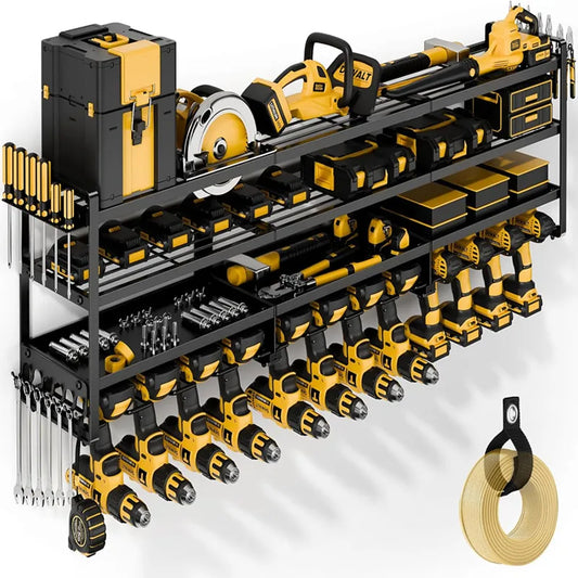 Iron Wall Mounted Drill And Tool Storage Organizer