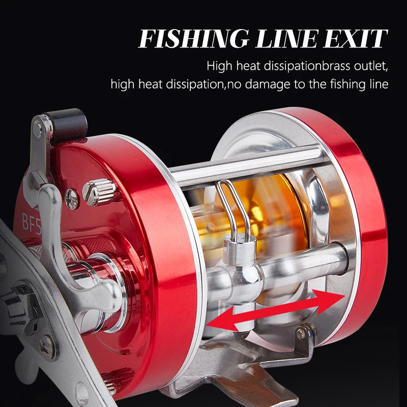 BILLINGS Trolling Drum Fishing Reels 20LB Max Drag  6+1BB 4.2:1/5.2:1 Gear Ratio CNC Aluminum Spool Smooth Right Hand Baitcaster Reel for Freshwater Saltwater