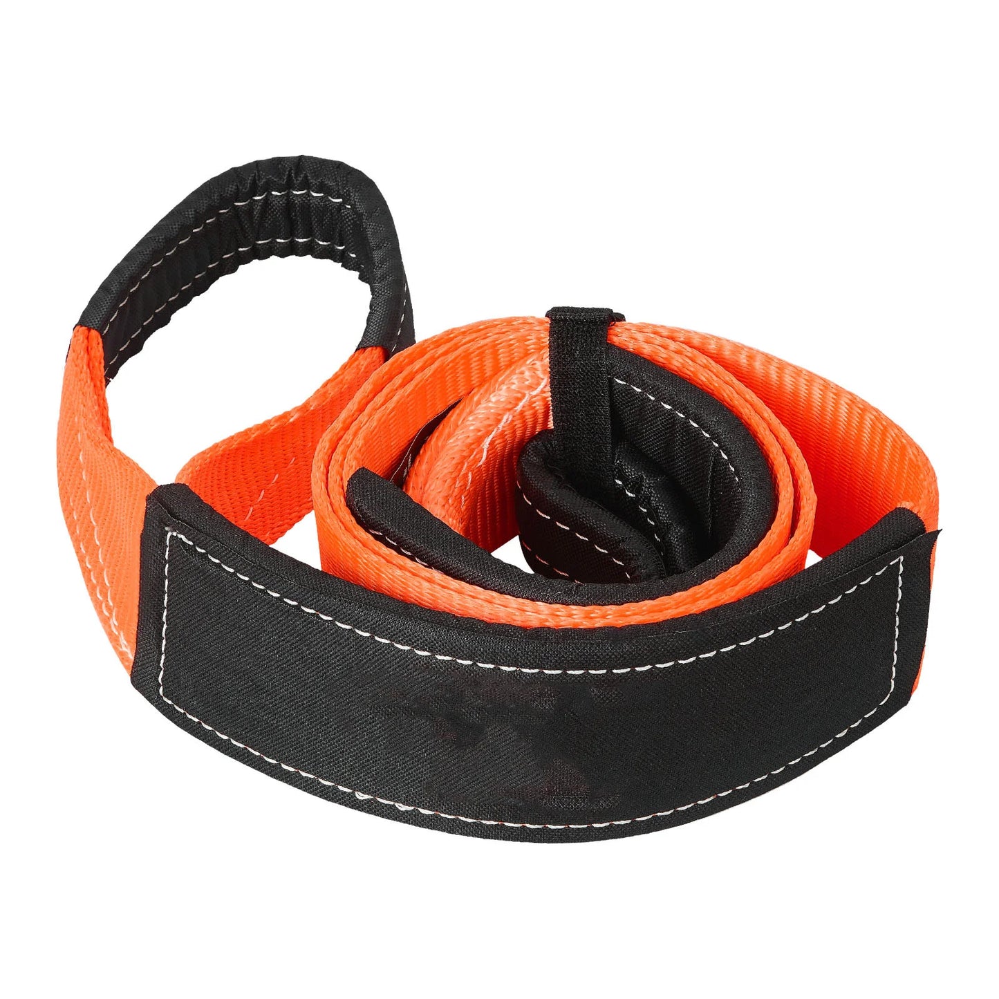 SucceBuy 36000 lbs Recovery Tow Strap 3inx8ft Winch Line Extension Strap Reinforced Loop Straps for Off Road Towing & Tree Saver