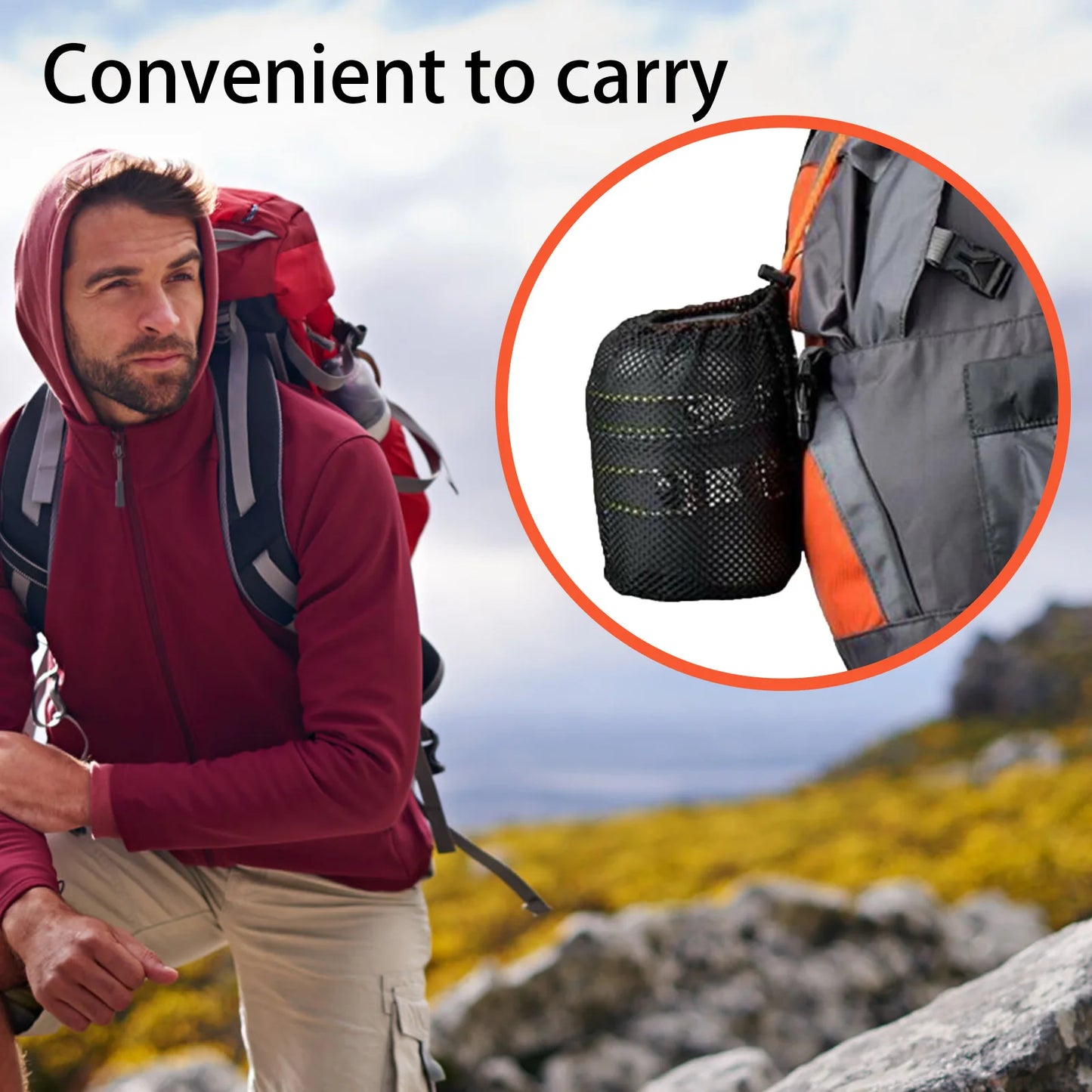 Portable Camping Cookware Set with Utensils for 1-2 People Outdoor Picnic Hiking Backpacking Lightweight Compact