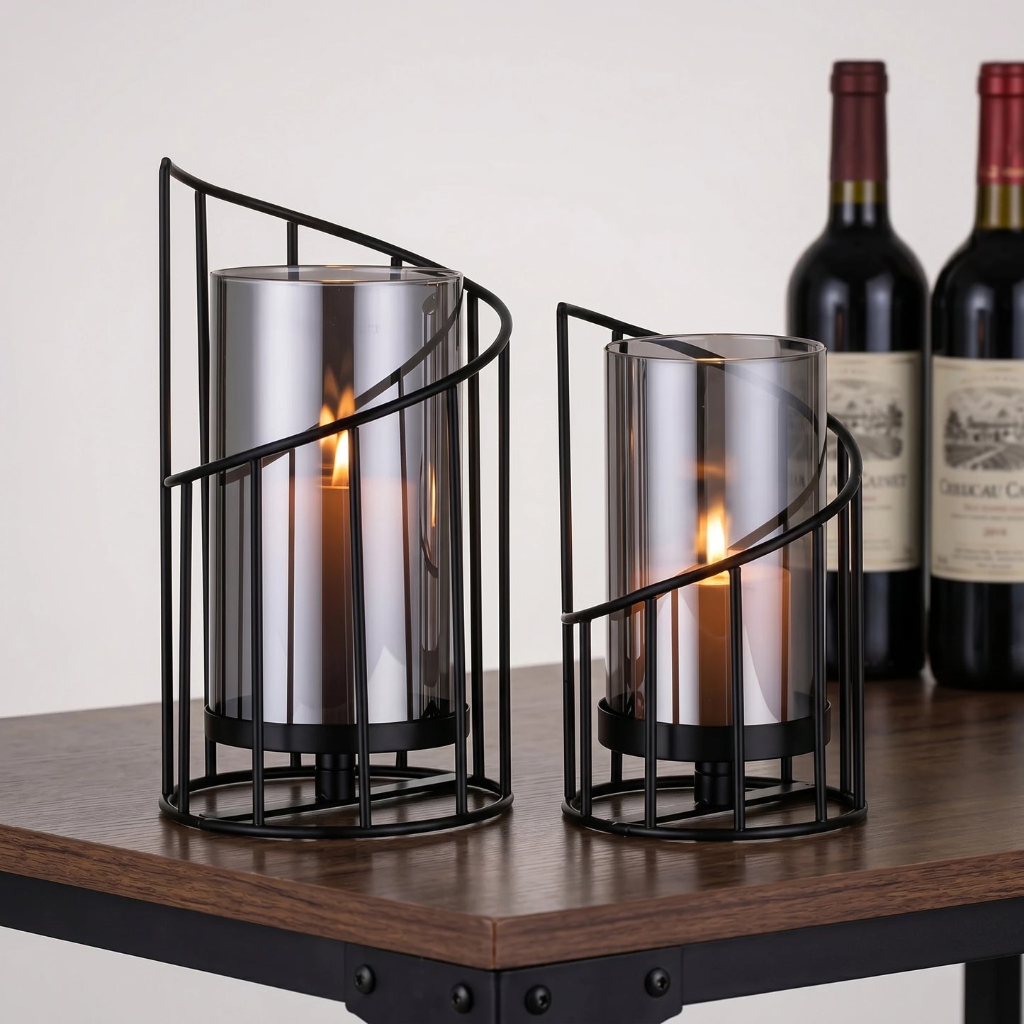 Stunning Spiral Glass Hurricane Candle Holder For Wedding Centerpieces