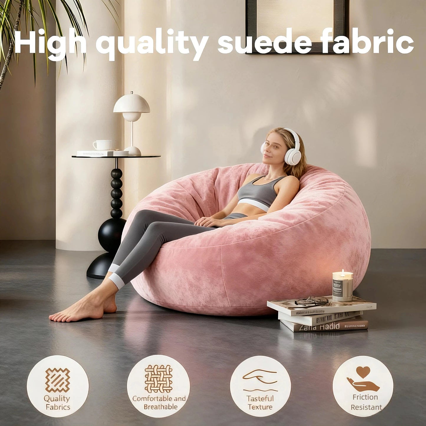 Memory Foam Bean Bag Chair For Superior Plush Comfort