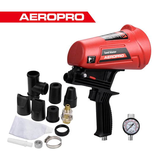 AEROPRO Air Sand Blaster Gun Kit Spray Paint Gun  Machine Handheld Pneumatic Blasting Gun For Paint Removal, Metal Rust Remover