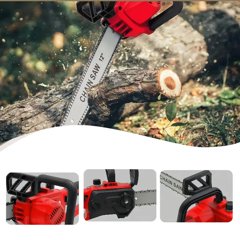 Milwaukee 12 Inch Brushless Chain Saw Cordless Electric Trimming Chain Saw Garden Woodworking Cutter for Logging and Trimming