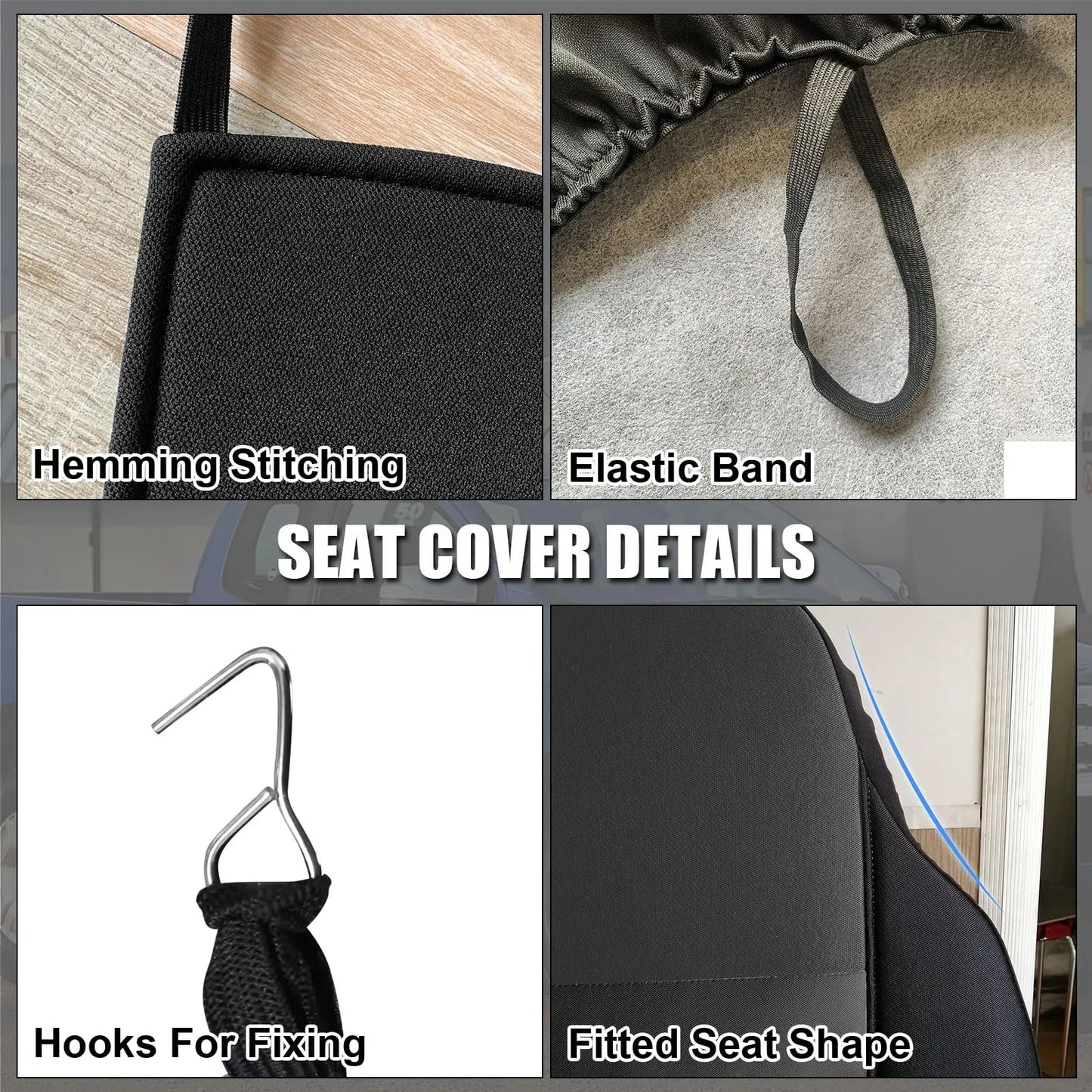 Breathable Air Mesh Seat Covers for Ford F-150 1997-2000, 40/60 Split Bench Opening Console, Soft Foam Lining Composite Fabric