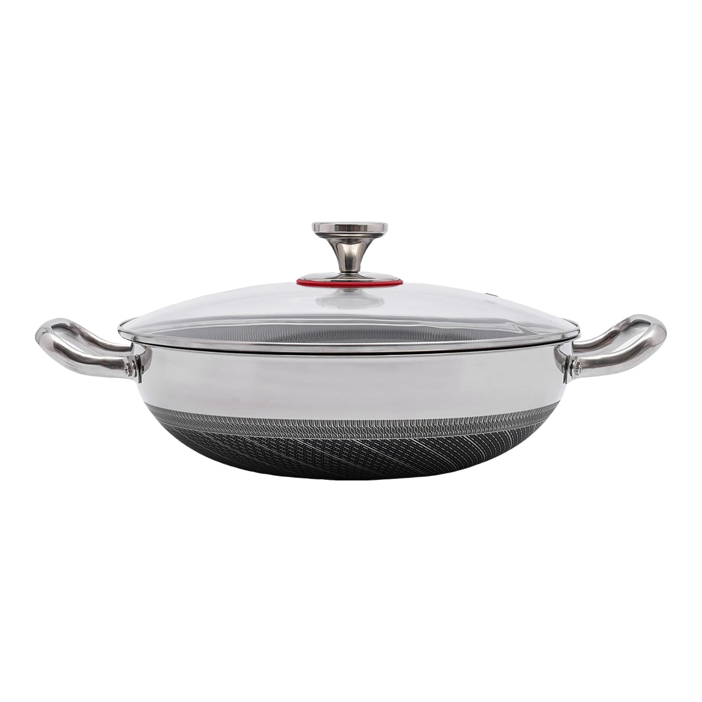 Stainless Steel Non-Stick Pan, Non-Stick Frying Pan, Fast Heat Conduction, 1.8kg Weight, 12.59in Diameter, for Cooktops Kitchen