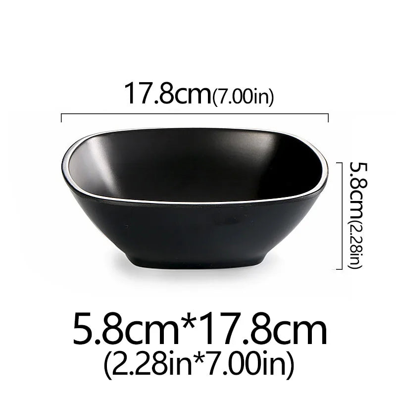 Frosted Melamine Ramen Bowl Imitation Porcelain Large Noodle High Temperature Resistance Bowl Salad Soup Bowl Fast FoodTableware