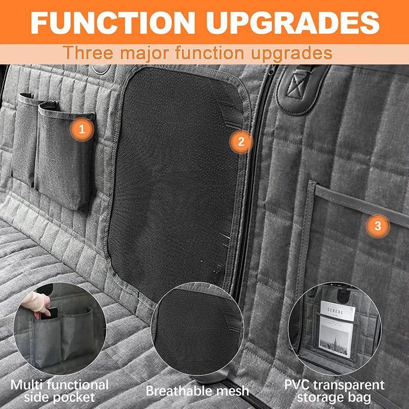 Benepaw Dog Car Seat Cover Waterproof Mesh Window Pet Vehicle Hammock Scratchproof Nonslip Puppy Backseat Cover For Trucks SUV