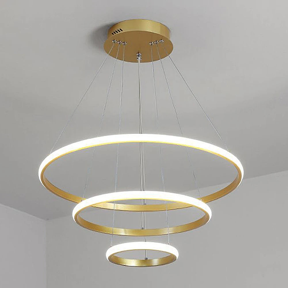Modern LED Rings Pendant Lamp Circle Ceiling Light Fixture