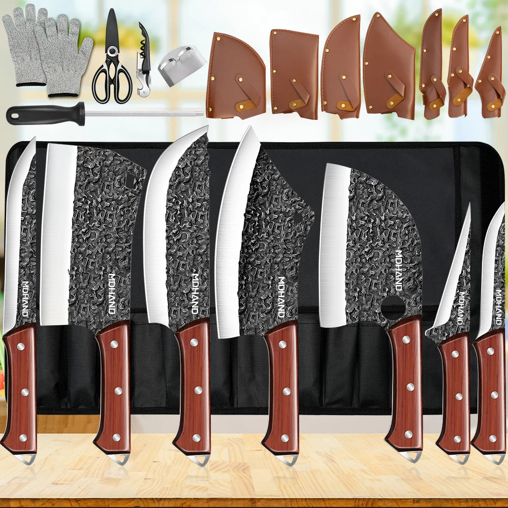 ZENG 14 Piece Kitchen Knife Set With Precision Sharpener
