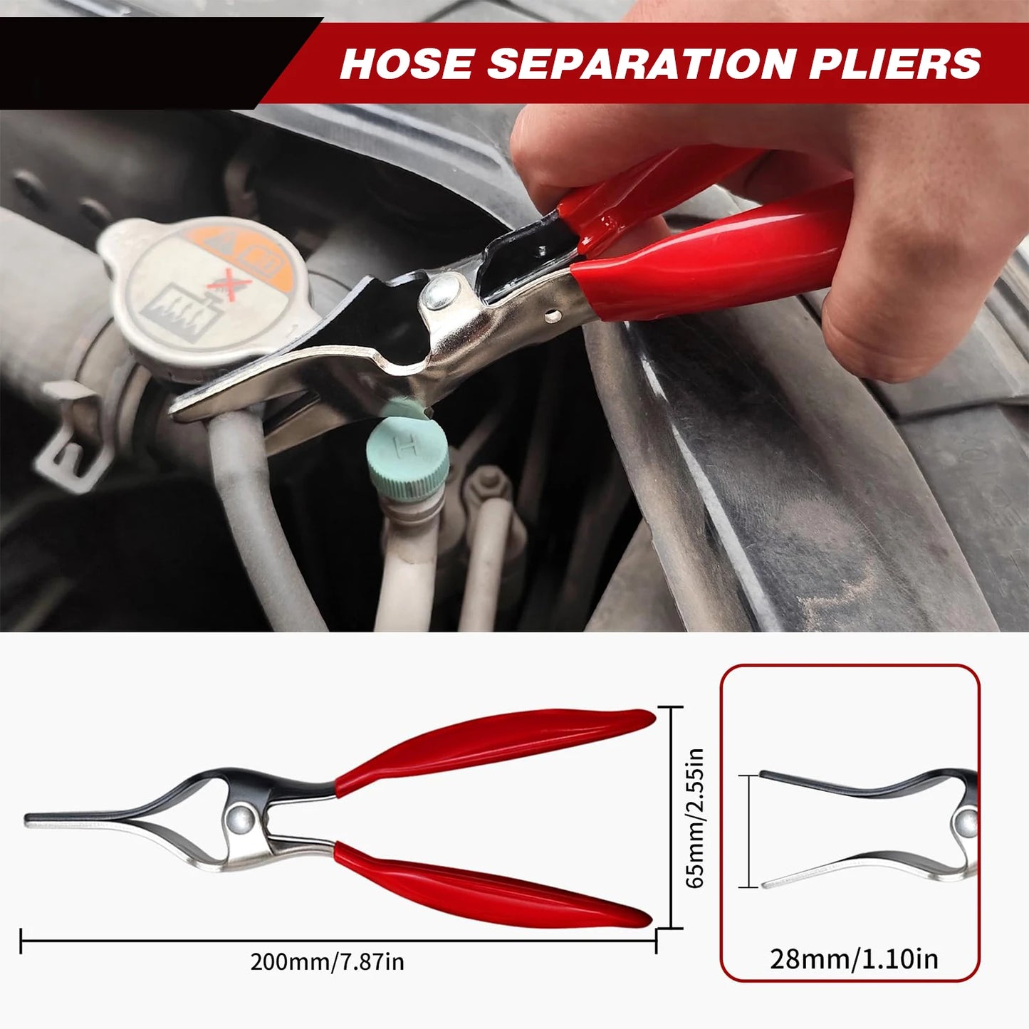 Hose Clamp Pliers Set Long Reach Swivel Jaw Flat Band Plier For Car Truck Fuel Oil Water Pipe Disassembly Auto Motorcycle Tool