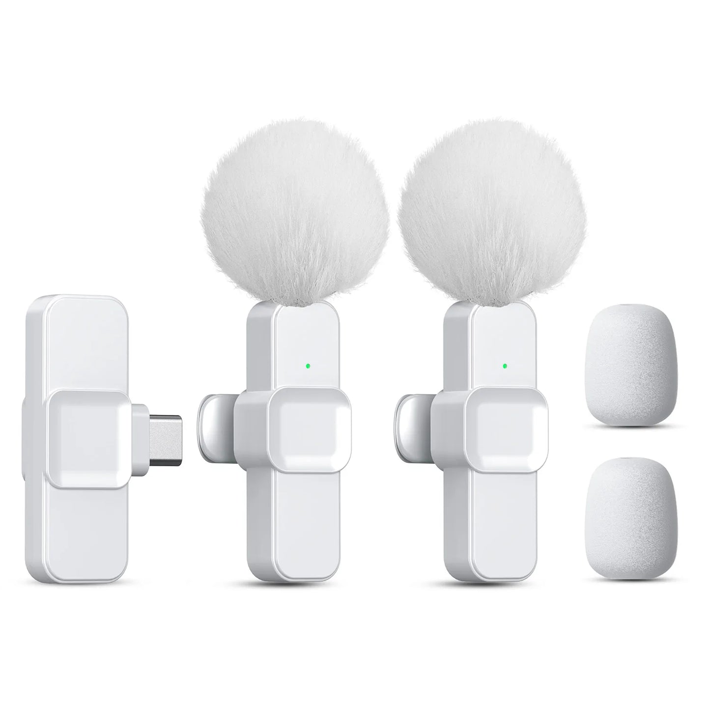 New Wireless Lavalier Microphone Portable Audio Video Recording Mini Microphone for  Android PC Camera Live Gaming Phone