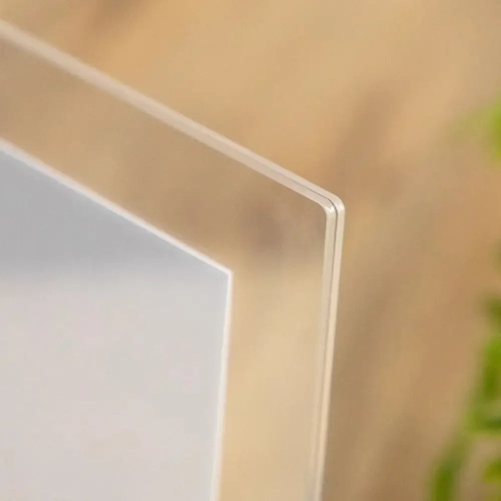Walnut/Beech Creative Photo Frame Acrylic U Shape Transparent Frame Desktop Wood Wedding Pictures Frame Office Decor