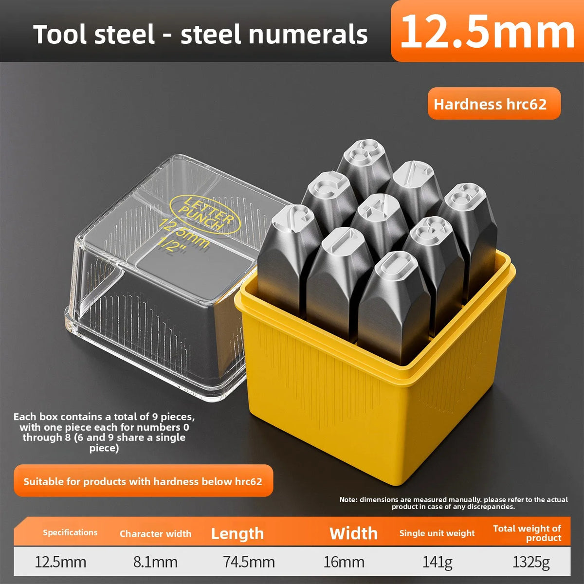Factory Direct Letter Steel Stamp Set Hardened Industrial Number & Letter Punch Dies