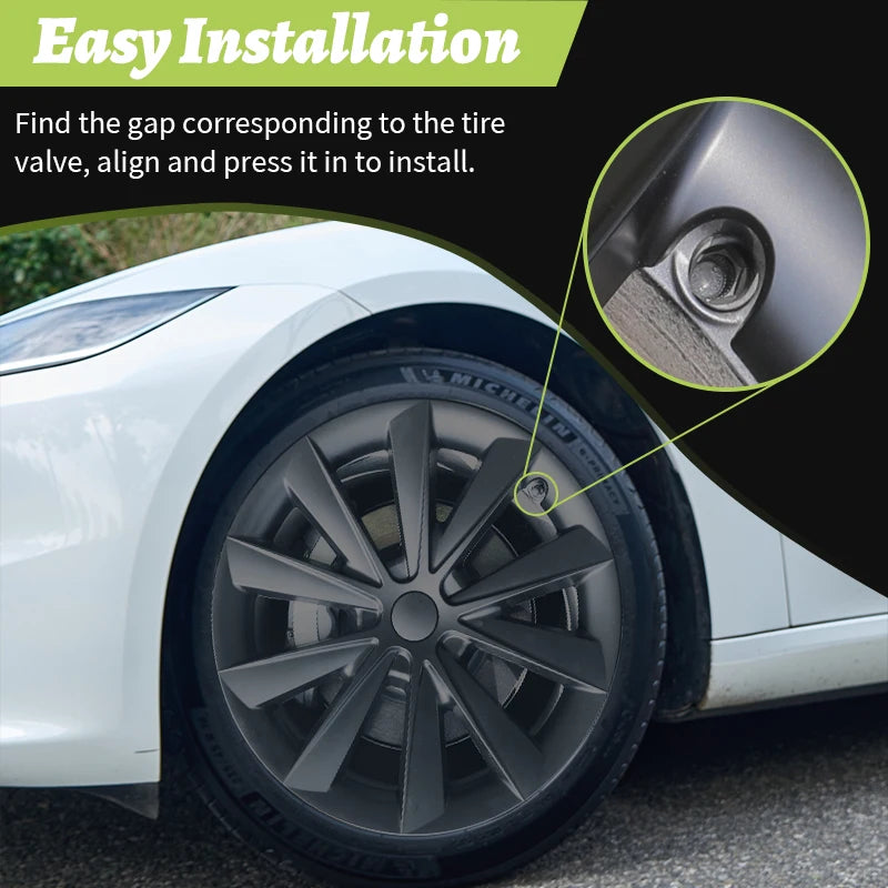 4PCS Design For TESLA Model 3 2017-2023 18 Inch Arachnid Style Wheel Cover Hubcaps Cap Only For Model 3 Wheel Cover Accessories