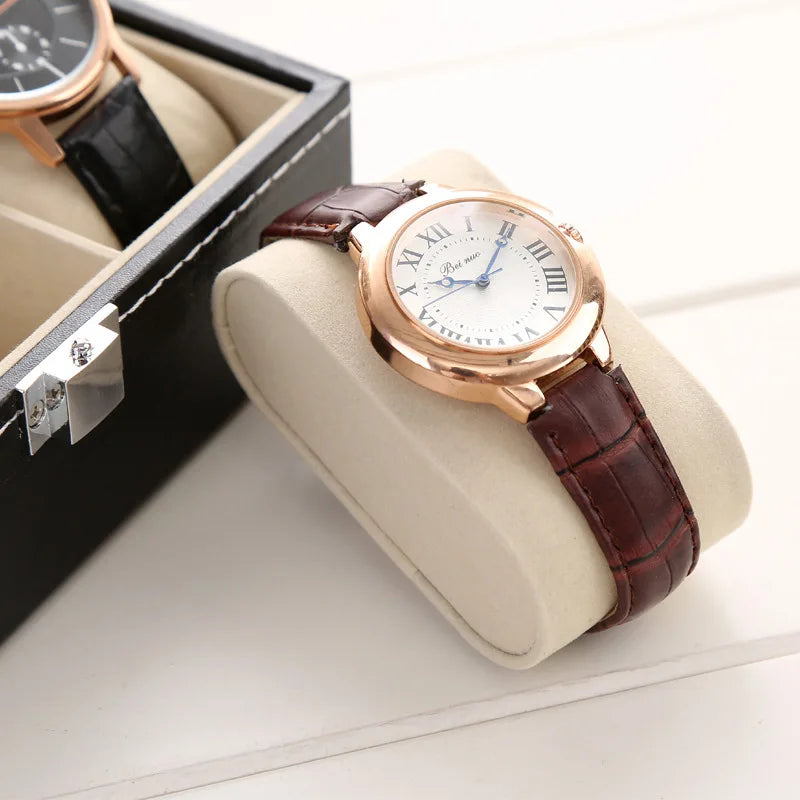 Hot Sale PU Leather Display Storage Collection Organizer Watch Box Case With Glass Top Slot Men Watch Bracket Display Box Gifts