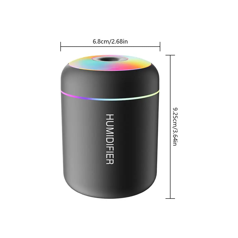 Mini Humidifier Humidification 7-color Breathing Ambient Light Aroma Diffuser Essential Oil Purifier Mist For Car Home Bedroom