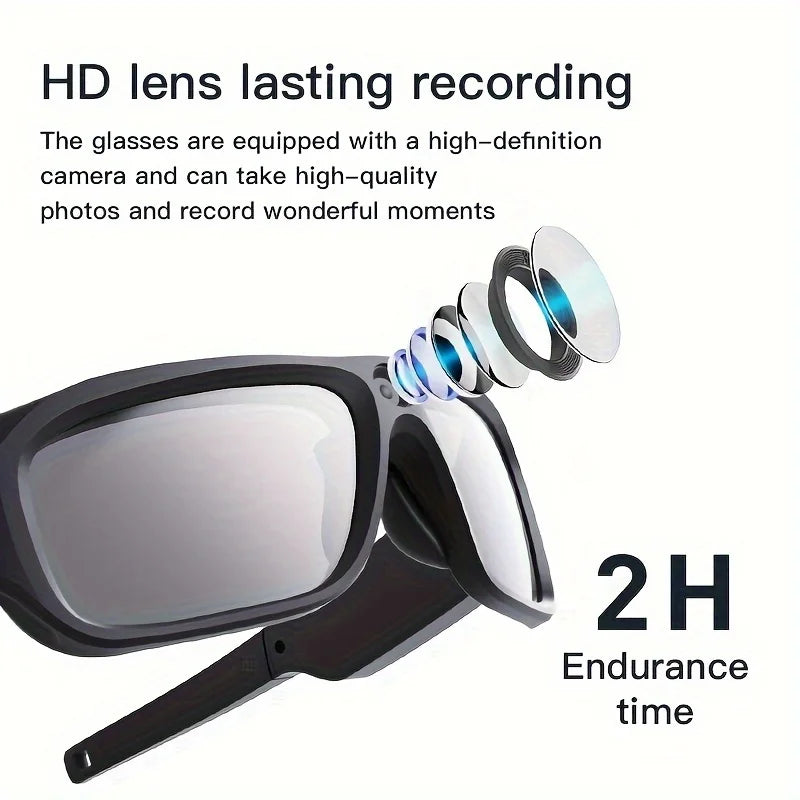 4K 64GB HD FPV Smart Glasses Camera Video Recording Mini Wireless Bodycam Vlogging POV Action Sports Motorcycle Cycling