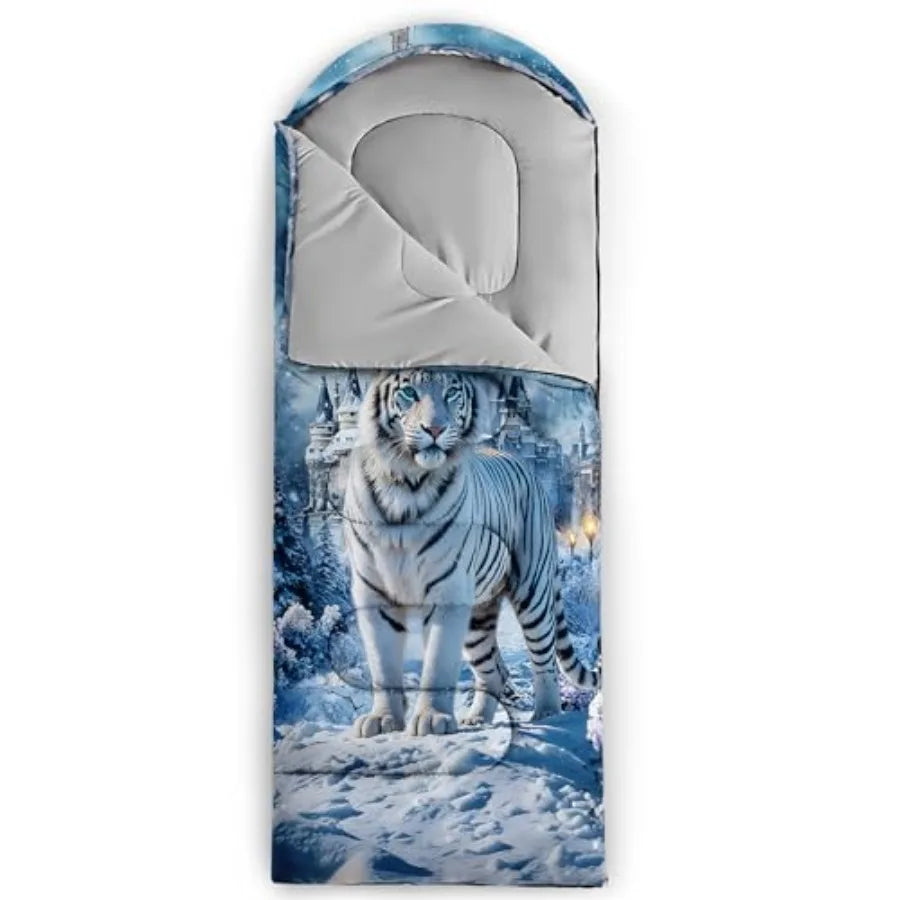 Camping Sleeping Bags Warm and Cool Weather Warm Waterproof Backpacking Sleeping Bag All Seasons Camping, for Adults Boys Girls