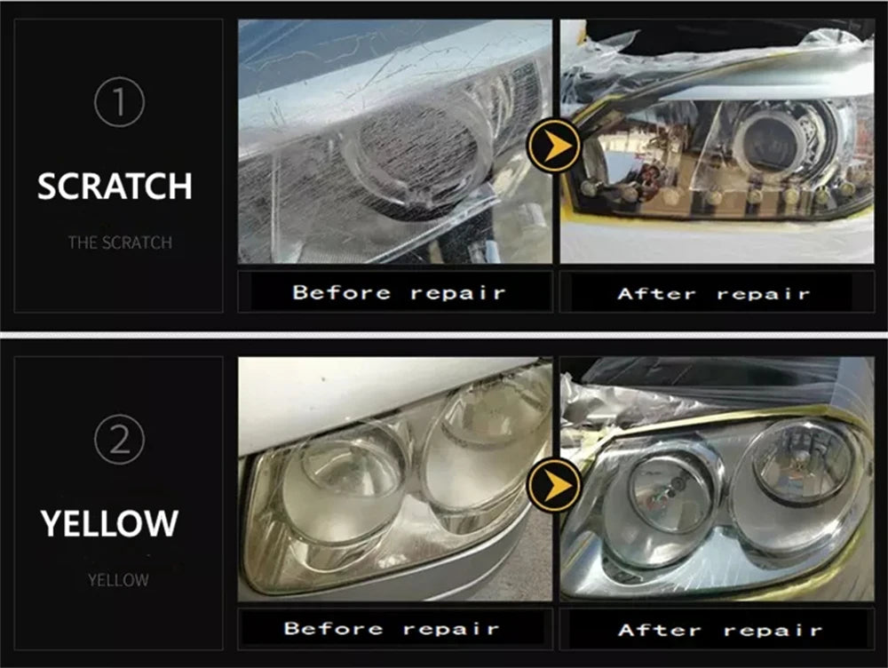 800ML Car Headlight Restoration Automotive Cleaning Kit Car Headlight Renovation Light Restoration Liquid Polymer for Headlights