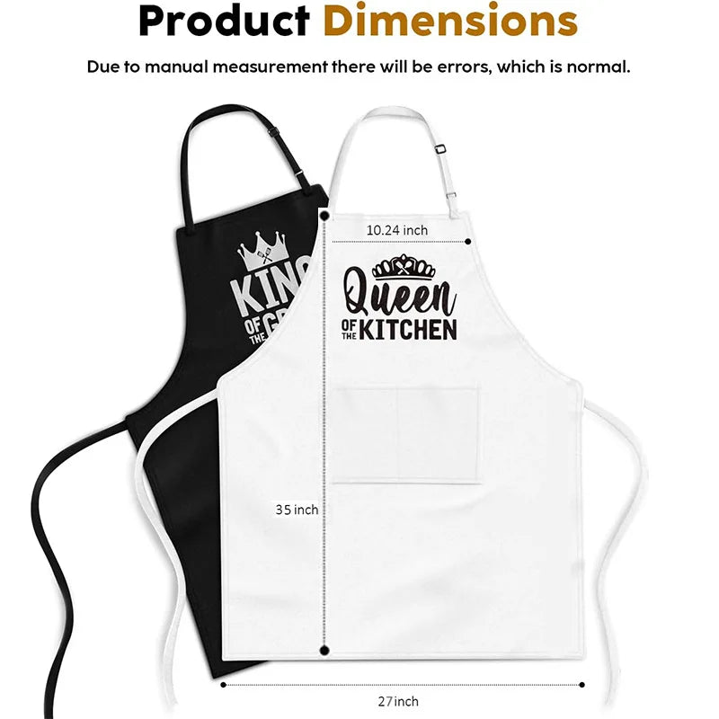 Polyester Neck Adjustable Apron Letter Style Home Kitchen Holiday Gift Kitchen Accessories