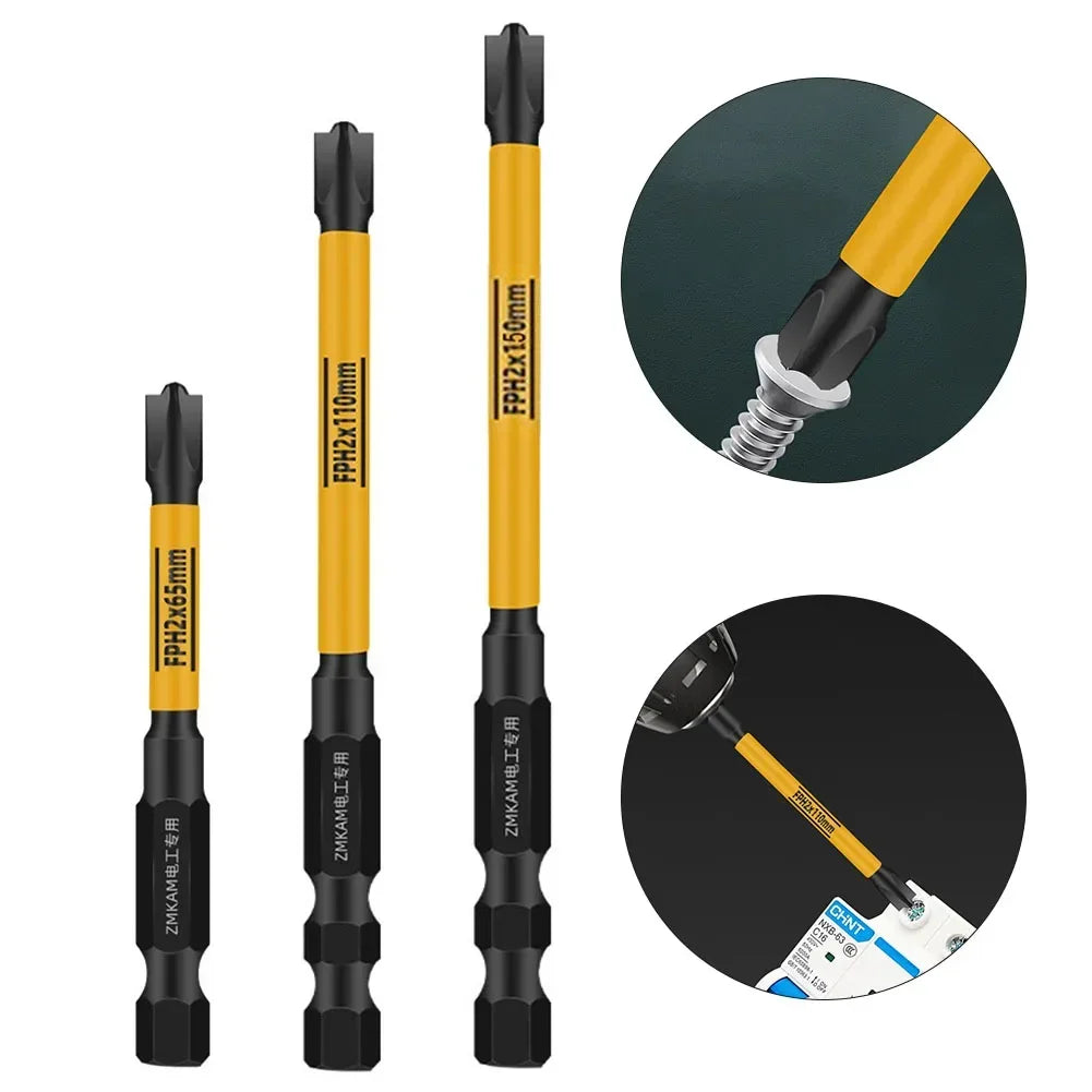 FPH2 Electrician Special Screwdriver Bits Magnetic Drill Nut Driver Screw Driver For Circuit Breaker Tools Hand Tools