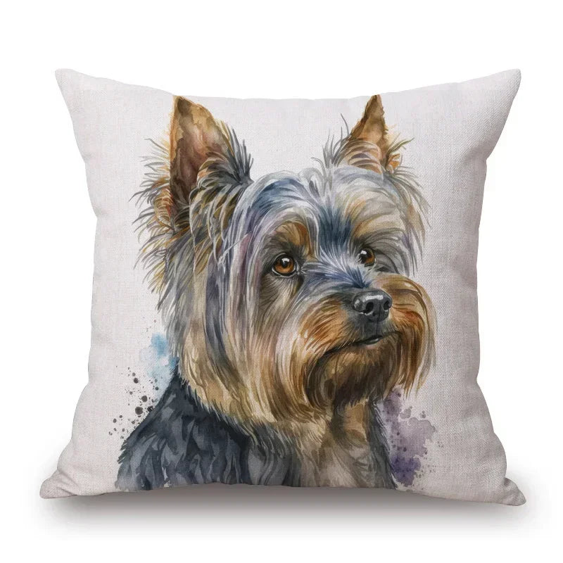 Dog Breed Collage Poster Art Cushion Cover Pillow Case
