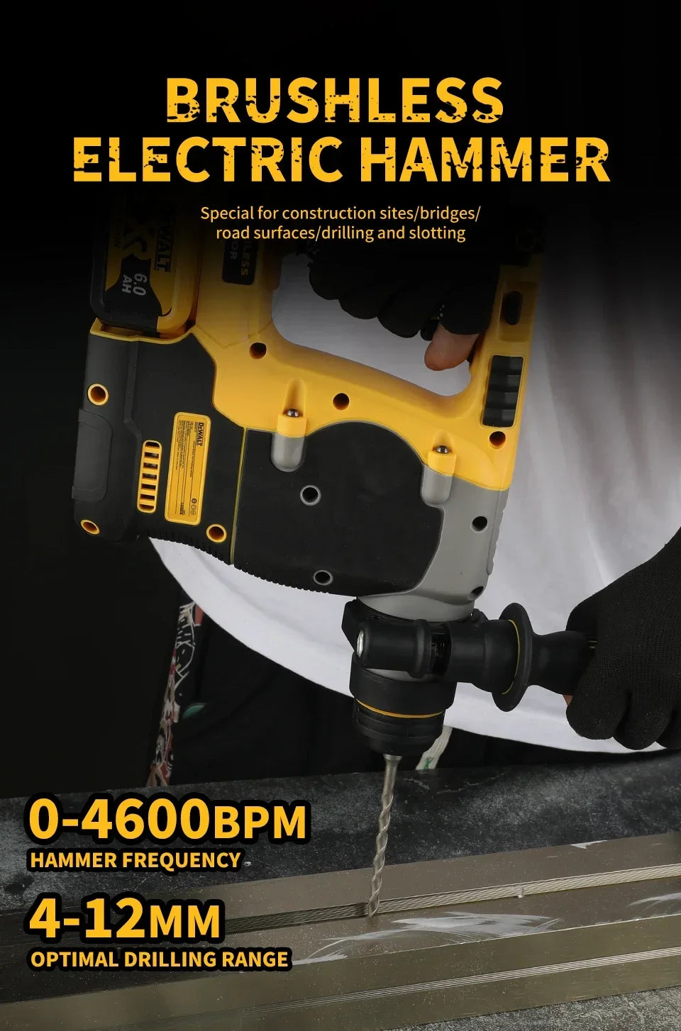 DEWALT DCH273 Rotary Percussion Drill 18V/20V MAX SDS Brushless 1 Inch PLUS L-shaped Woodworking Impact Drill（no Battery）