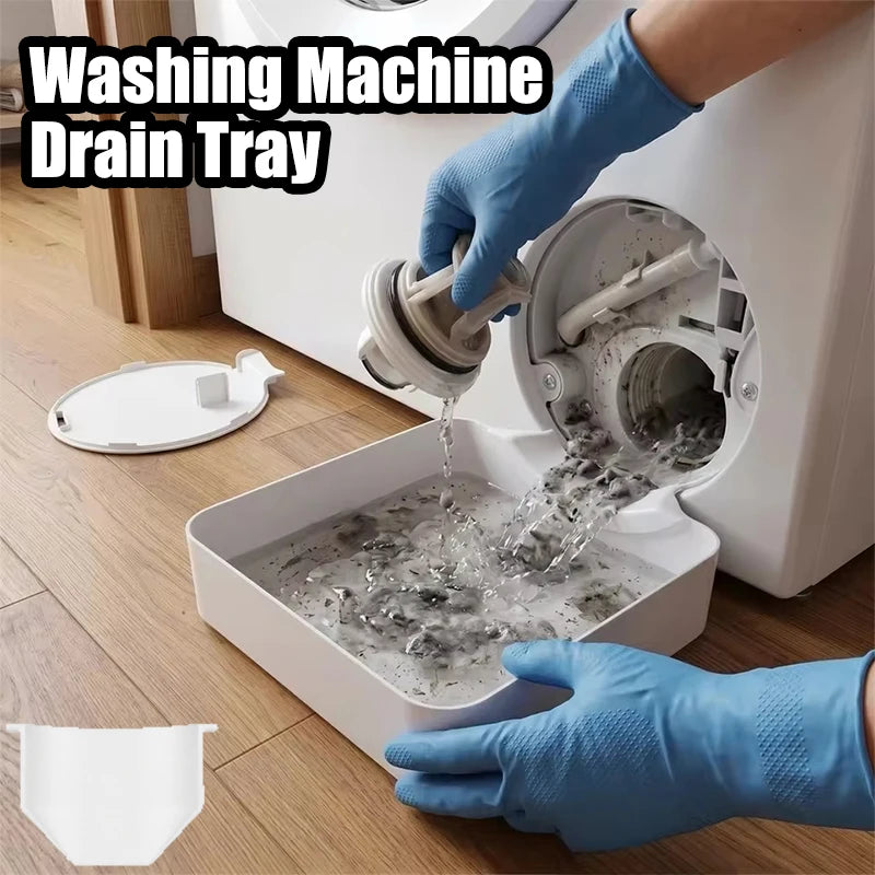 Washing Machine Drain Tray Universal Drain Funnel Proof Tray Front Load Washer Drip Catcher Base Water Collection Catch Tray