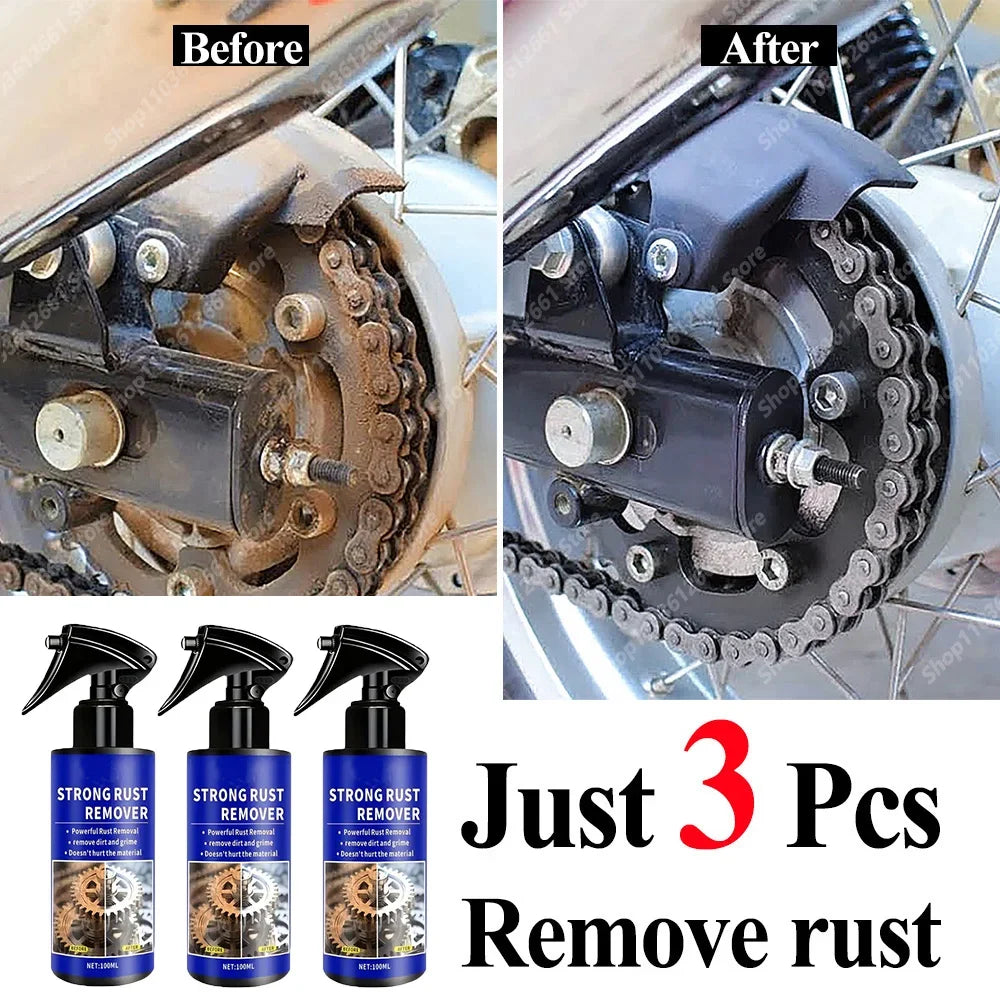 Car Rust Remover Clean Metal Iron Prowder Quickly Auto Exhaust Pipe Rust Derusting Spray Stain Removal Agent Car Wheel Hub Care