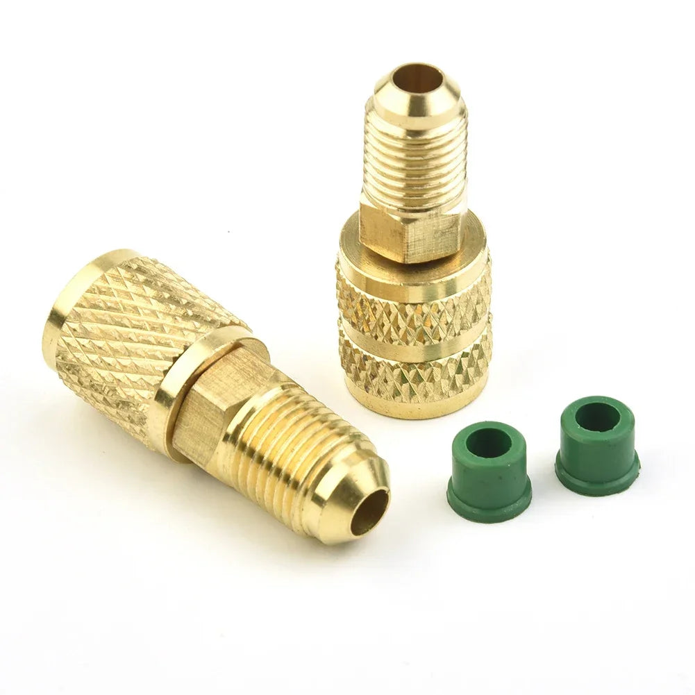 For R410 R32 R22 Connector Head Female/Male 5/16" SAE Male/Female 1/4" SAE Adapter Air Conditioner Conditioning