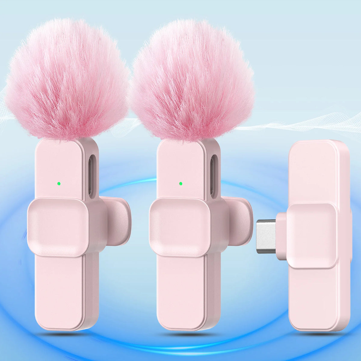 New Wireless Lavalier Microphone Portable Audio Video Recording Mini Microphone for  Android PC Camera Live Gaming Phone