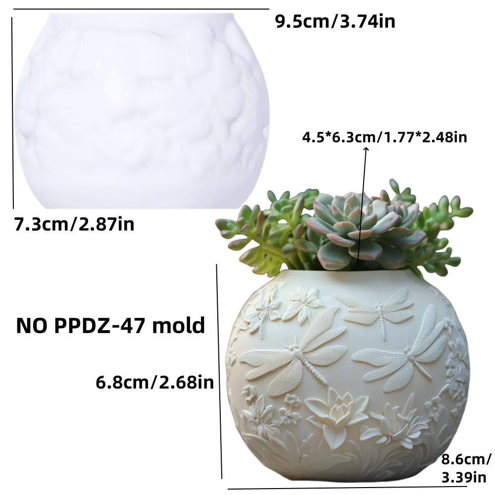 Witch Magic House Relief Pumpkin Succulent Plant Flower Pot Resin Mold  House Relief Storage Box Castle Candle Cup Gypsum Molds